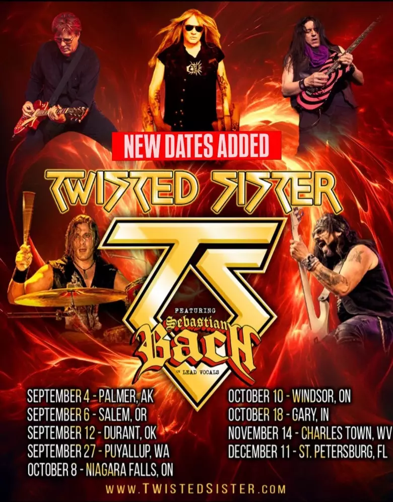Twisted Sister concert tour poster 2026