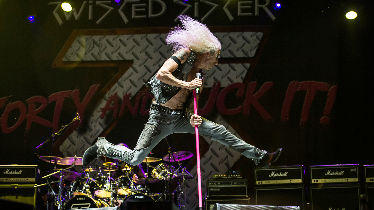 Twisted Sister performing live on stage